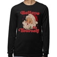 thumbnail image 2 of Believe in Yourself Santa Long Sleeve Shirt Unisex Large Black, 2 of 5