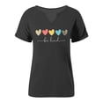 thumbnail image 4 of T-Shirts Stylés pour Femmes, Manches Courtes Décontractées, Col en V, T-Shirts Graphiques Polyvalents pour le Quotidien pour et, 4 of 4