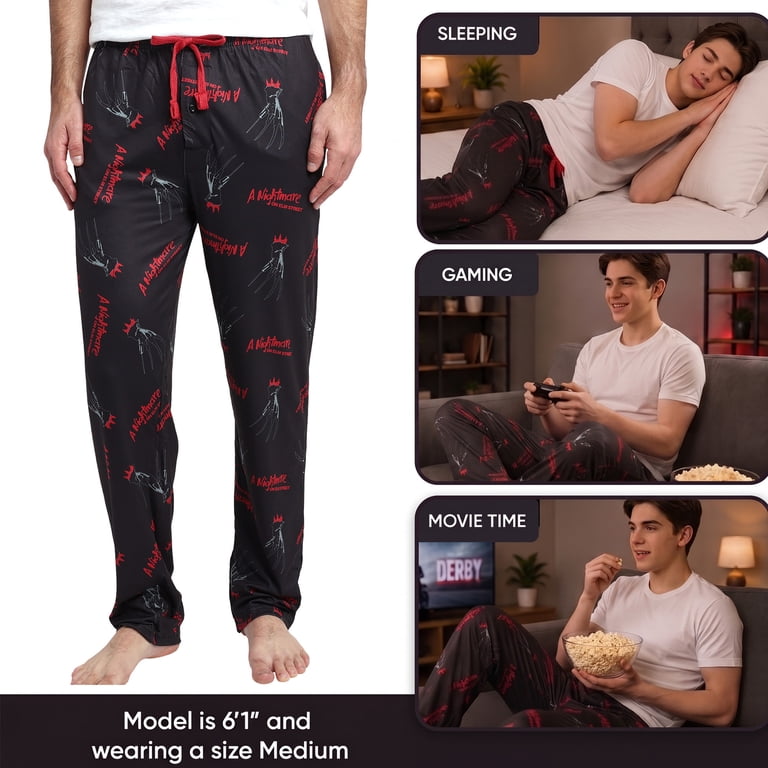 Bioworld A Nightmare On Elm Street Men's Pajama Pants, Horror