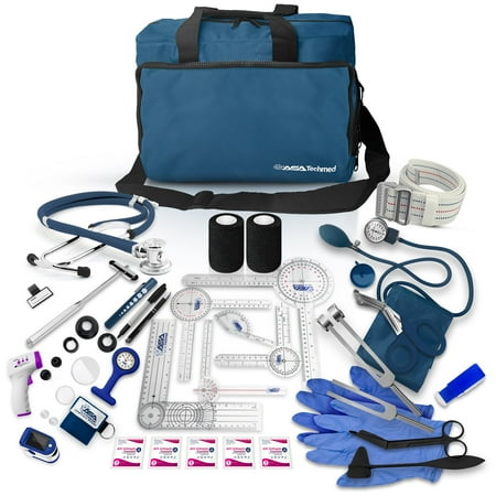 Physical Therapy Home Health Aide Kit with Home Health Call Bag - for Nurses, Home Health Aides, Physical Therapy, Patient Care (Blue)