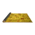 thumbnail image 2 of Ahgly Company Indoor Round Patchwork Yellow Transitional Area Rugs, 5' Round, 2 of 4