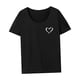 thumbnail image 4 of Camiseta de Cuello Redondo para Mujer, Cuello Redondo, Tops Femeninos de Verano para Uso Diario en El Trabajo L, 4 of 7