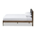 thumbnail image 2 of Baxton Studio Jupiter Mid-Century Modern Gray Fabric Upholstered Button-Tufted Full Size Platform Bed, 2 of 7