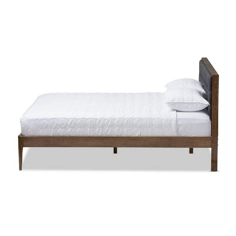 Baxton Studio Jupiter Mid-Century Modern Grey Fabric Upholstered Button-Tufted Full Size Platform Bed Baxton Studio Jupiter Mid-Century Modern Grey Fabric Upholstered Button-Tufted Full Size Platform Bed