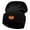 Black, variant on Autumn Pumpkin Embroidered 12 Inch Long Knitted Beanie - Royal OSFM