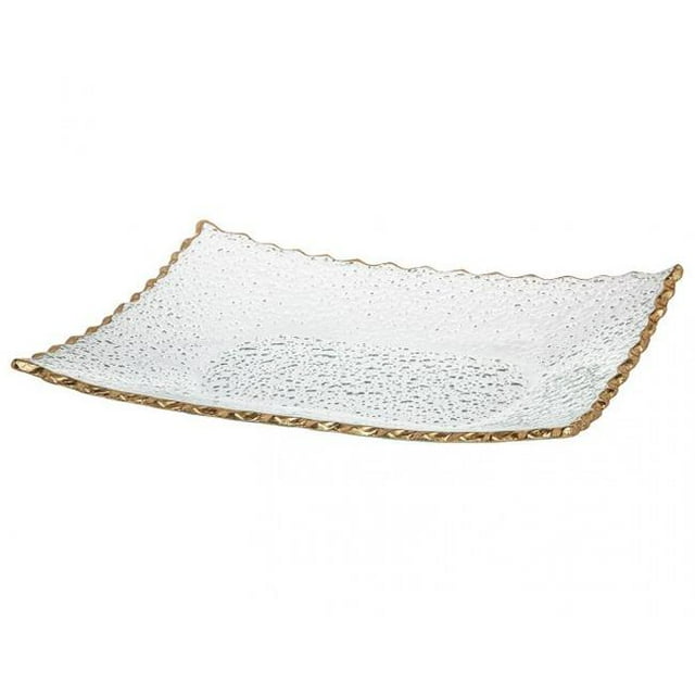 Godinger 27181 13 x 9 in. Gamma Tray, Gold
