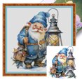 thumbnail image 1 of Hilo Algodón Ecológico Bordado Punto Cruz Papá Noel 11CT 50x50cm Azul, 1 of 9