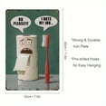 thumbnail image 3 of Funny "I Hate My Job" Retro Metal Sign – Humorous Toilet Wall Art With Cartoon Toilet Paper & Toothbrush Design, 8"x12", Vintage Bathroom Décor For Home, Office, Or Bar, Bar Wall Signage, 3 of 11