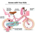 thumbnail image 3 of JOYSTAR Little Daisy 12 Inch Kids Bike for 2 3 4 Years Girls with Training Wheels Princess Kids Bicycle with Basket Bike Streamers Toddler Cycle Bikes Pink, 3 of 9