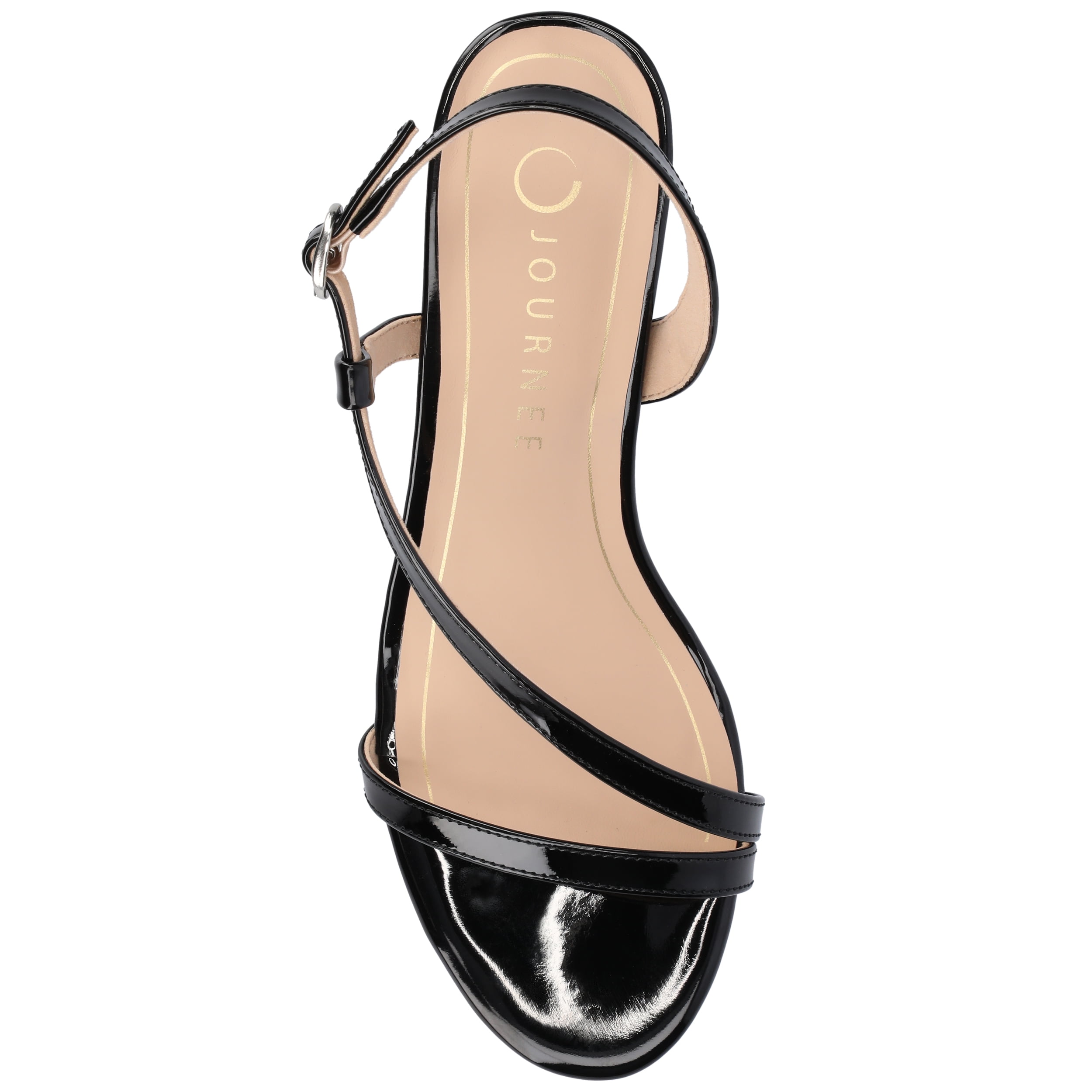 Journee Womens Jemry Crossover Strap Kitten Heel Dress Sandals