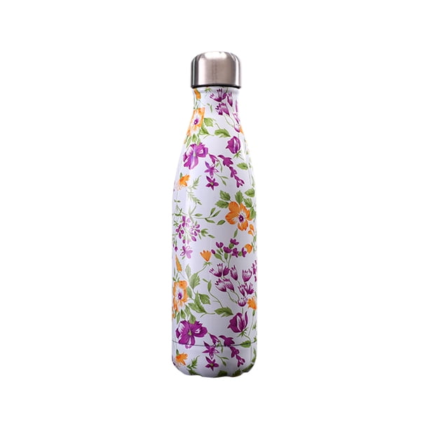 Botella de agua portátil para deportes al aire libre, taza aislada de boca pequeña de acero inoxidable de 500ml