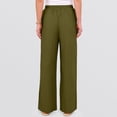 thumbnail image 5 of HKYNLAG Women's Wide Leg Beach Pants Elastic Waist Lightweight Casual Flowy Palazzo Lounge Trousers with Pockets Army Green M, 5 of 6