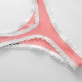 thumbnail image 4 of BLVB Lace Cotton Thongs for Women Ladies Underwear Low Rise Soft Panties No Show, 4 of 5