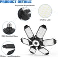 thumbnail image 2 of BN-LINK 2 Pack Garage Lights, 18500LM 6500K Deformable LED Garage Light with 6+1 Adjustable Panels, Ultra Bright Lights Workshop Warehouse, Black, 2 of 7