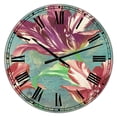 thumbnail image 1 of DesignArt Vintage Tulips in Paris Large Wall Clock, 1 of 2