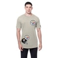 thumbnail image 4 of Men's New Era Light Beige Pittsburgh Steelers Multi Patch T-Shirt, 4 of 5