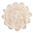 thumbnail image 5 of Wodtesl Luxury Handmade Crochet Flowers Cotton Lace Round Tablecloth Wedding Doily Mat Dining Coffee Table Cloth Placemat Coaster Decor, 5 of 11