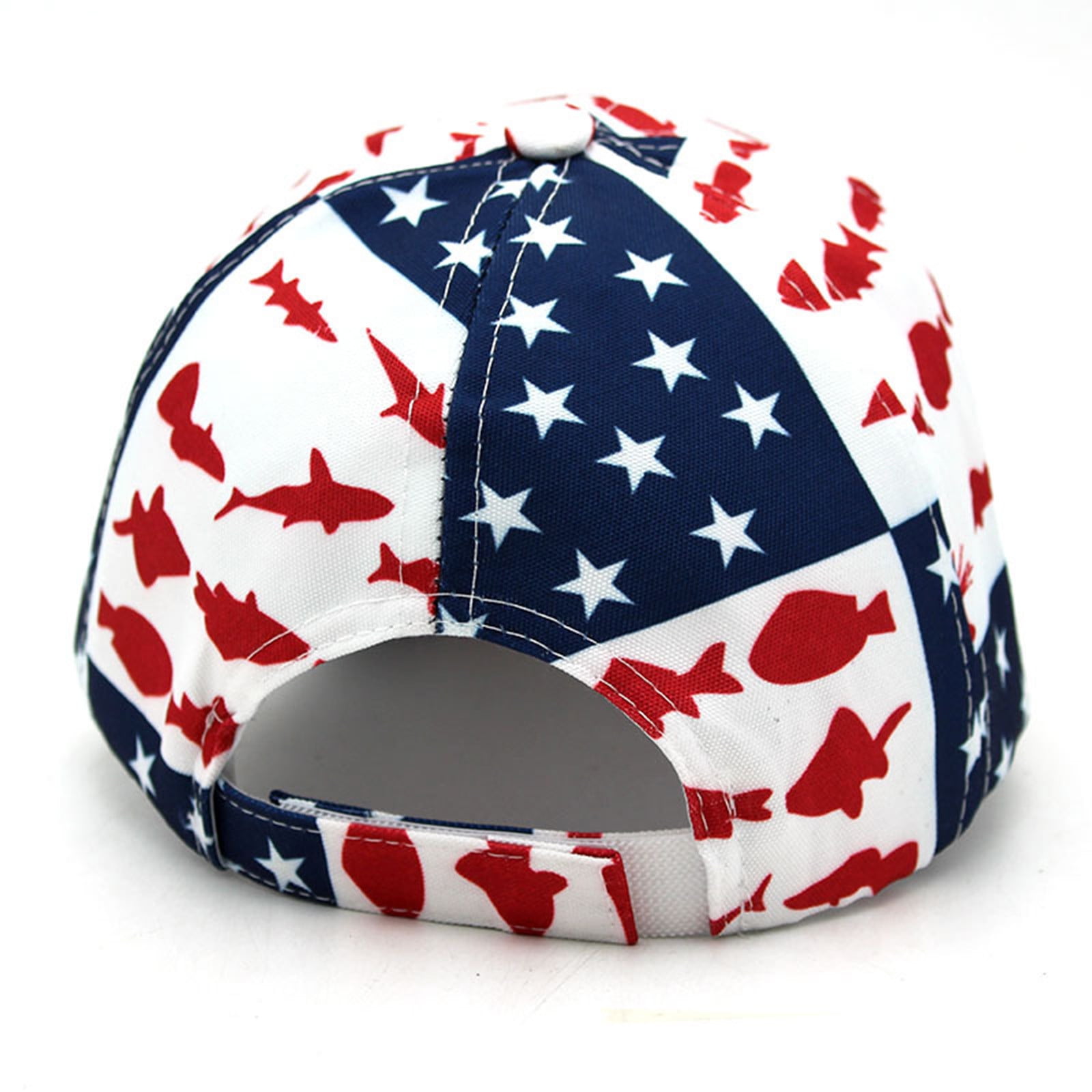 Tarmeek 4th of July Hat American Flag Baseball Cap Fishing Sailing  Adjustable Dad Hat Embroidered USA Hats Outdoor Activities for Men Women 