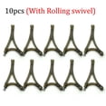 thumbnail image 3 of Side Bends, 10PCS Reusable Durable Practical Carp Rigs Tool Side Bends for Feeder Cage - With rolling swivel, 3 of 5