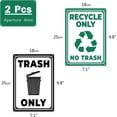 thumbnail image 2 of 2pcs 2Style Trash Only Sign Recycle Only Sign 9.8x7.1 inch No Trash Warning Aluminum Yard Sign for Park Zoo Gate Yard Lawn Home Wall Decoration, 2 of 7