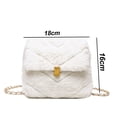 thumbnail image 2 of Bolso de un solo hombro de felpa Bolso cruzado de moda Bolsa de almacenamientoblanco, 2 of 5