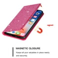 thumbnail image 4 of Allytech Galaxy A15 5G Wallet Case Bling Glitter Design, Slim PU Leather Cards Holder Flip Stand Cover for Girls Women Shockproof Wallet Case for Samsung Galaxy A15 5G - Rose, 4 of 8