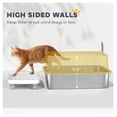 thumbnail image 4 of Stainless Steel Cat Litter Box Extra Large, Anti-Leakage, Easy Clean, Non-Sticky with Scoop & Pad - XL Cat Litter Pan for Multiple Cats, 4 of 9