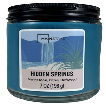 Mainstays Scented Candle Twist Lid, Hidden Springs, 7 oz. Single Wick