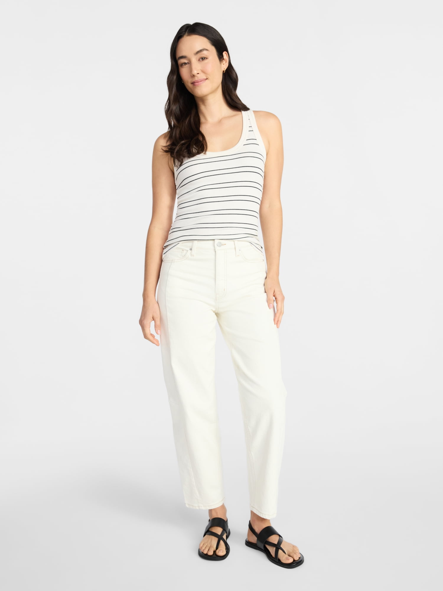 Time and Tru Women's Ribbed Tank Top, Sizes XS-XXXL