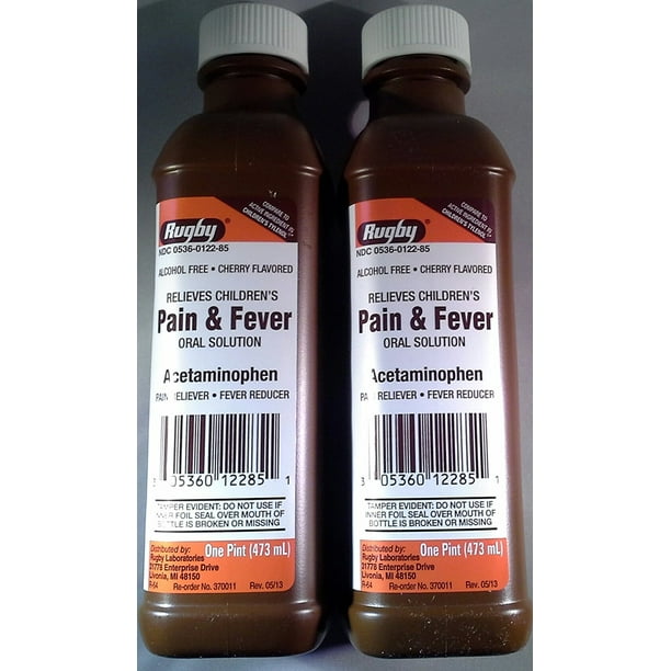 Rugby Children's Pain and Fever Relief Acetaminophen Nonaspirin 160mg