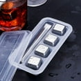thumbnail image 5 of 2 Sets Whiskey Ice Cubes Stainless Steel Metal Ice Cube Reusable Cooling Whiskey Rocks Beverage Chilling Stones Drinking Gifts Set for Men Dad Husband, 5 of 5