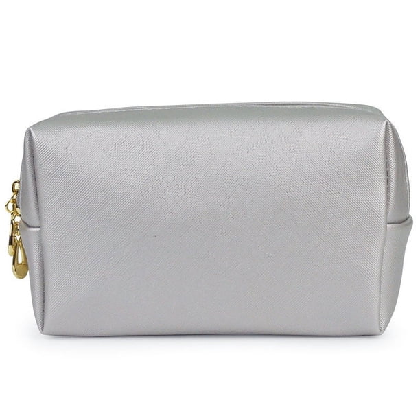 Bolsa de cosméticos para mujer, de poliuretano, portátil, cuadrada, impermeable, bonita bolsa de viaje para guardar artículos de aseo