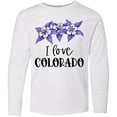 thumbnail image 3 of Inktastic I Love Colorado Columbine Flowers Long Sleeve Youth T-Shirt, 3 of 5