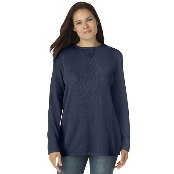 Woman Within Plus Size Thermal Sweatshirt
