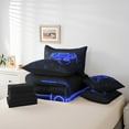 thumbnail image 4 of Erosebridal Gamer Bed in a Bag Full size 7 Pieces , Neon Geometric Bed Set, Navy, 4 of 5