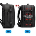 thumbnail image 3 of Mochila de viaje BANGE 45L para hombre con portátil Compart de 17,3", 3 of 7