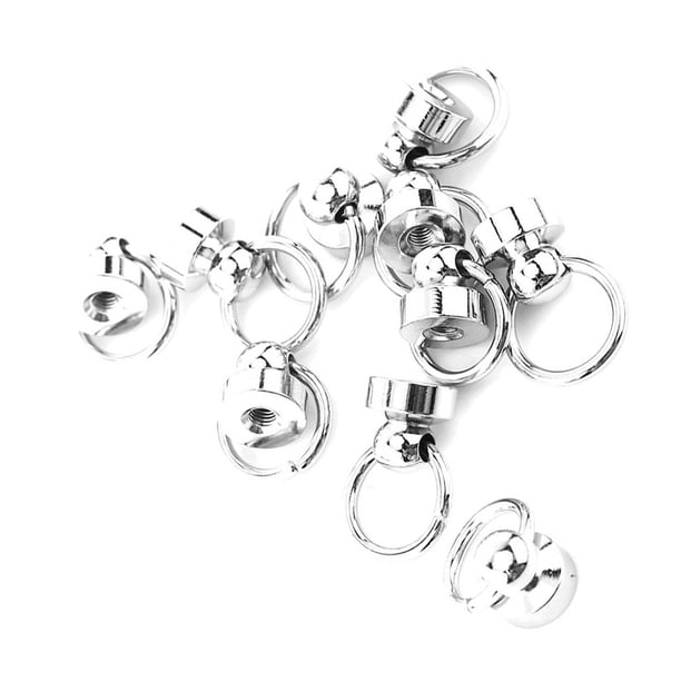 Tachulas para zapatos 10 Uds Tachuelas de Remache de Latón Tornillo Remaches Bolsas con Anillo Piezas de Artesanía en Cuero Th Botones de Metal Cabeza de Anillo Redonda ANGGREK Otros
