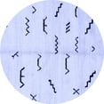 thumbnail image 1 of Ahgly Company Indoor Round Solid Blue Modern Area Rugs, 4' Round, 1 of 4