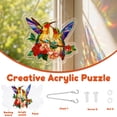 thumbnail image 3 of 7.9in Acrylic Puzzle Suncatcher Window Hanging Decor Creative Bird Pattern DIY Sun Catcher Puzzle Ornament Kit with Hanging Chain for Window Decor, 3 of 11