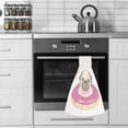 thumbnail image 5 of 2 Pcs Hanging Towels, Dish Towels Cute Happy Pug on Pink Donut Absorbent Hand Towels with Hanging Loop Washcloth for Bathroom Kitchen, 5 of 6