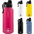thumbnail image 2 of GROSCHE Chicago Stainless Steel Tea Infuser Flask | Beverage Bottle | Hot & Cold Drinks | Loose Leaf Tea Infuser | Travel Convenience Water Bottle | 32 fl oz, Pink, 2 of 8