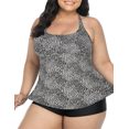 thumbnail image 2 of Firpearl Plus Size Bathing Suits for Women Two Piece Swimsuit Athletic Tankini Top with Shorts, 2 of 7