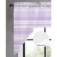 thumbnail image 3 of Purple Stripe Kitchen Curtains Swag Valance for Windows/Bathroom/Cafe, Abstract Art Modern Vertical Striped Rod Pocket Drape Panel Swag Curtain Valance for Bedroom/Living Room 55''x36'', 3 of 6