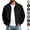 Black, variant on Men's Casual Bomber Jacket Lightweight Classic Collar Full Zip Golf JacketsWindbreaker for Business Casual Office Travel with Zip Pockets, Navy, XL