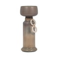 thumbnail image 2 of Sagebrook Home Glass Champagne Pillar Decorated Candle Holder, 2 of 8