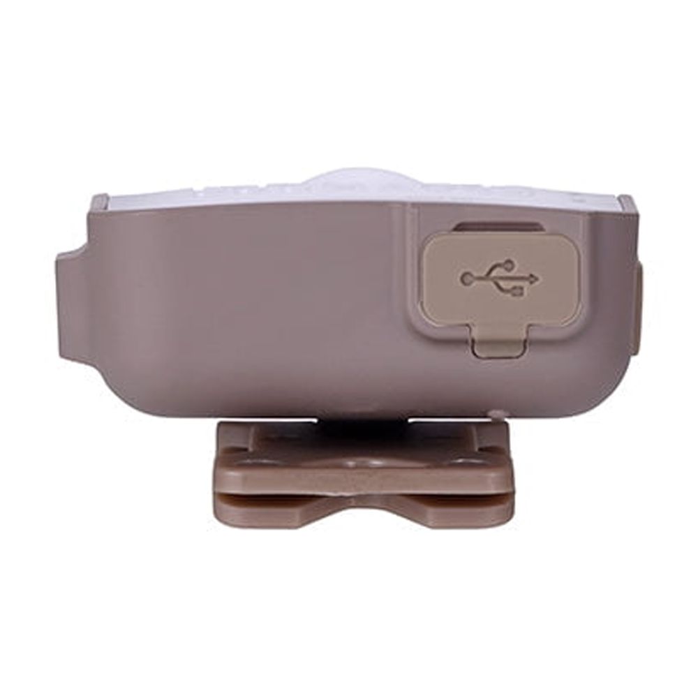 Claymore Capon 80C (Tan) - LED Rechargeable Clip-On Cap Headlamp, Lightweight Hat Light for Camping, Running, Emergency & Industrial Use, Waterproof, Hands-Free Sensor, 45 Hours Battery Life.