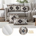 thumbnail image 6 of Brown Beige Boho Outdoor Waterproof Pillow Covers, Abstract Southwestern Ethnic Geometric Decorative Square Throw Pillowcase Sofa Cushion Sham for Patio/Couch/Chair, 16"x16" 2 Pack, 6 of 8