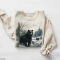 thumbnail image 6 of Vintage Black Bear Sweatshirt | Winter Forest Wildlife Pullover, 6 of 8