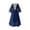 Navy, variant on Long Sleeve Abaya for Girls Muslim Islamic Dresses Kids Printed Maxi Prayer Clothes Robe Girls Dress