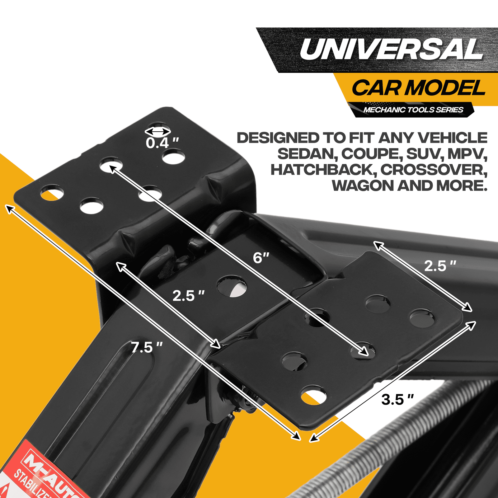 Magshion 2.5 Ton Scissor Jack Set of 2, 5000lbs Heavy Duty Car Jack Lift Kit with Handle, RV Trailer Stabilizer Leveling Scissor Jacks Set, Black